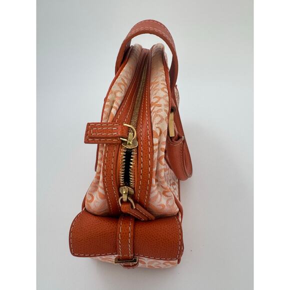 Loewe Orange Anagram Canvas and Leather Boston Bag - Picture 6 of 11